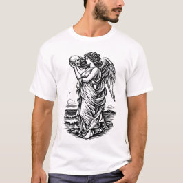 Greek goddess Aphrodite at the sea with the skull T-shirt