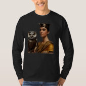 Greek Goddess Athena In Intricate Armorplate No He T-shirt (Voorkant)