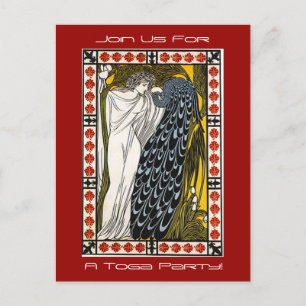 Greek Goddess Toga party Uitnodiging Pc's leuk