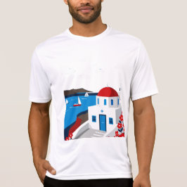 Greek island landscape t-shirt