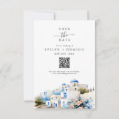 Greek Island Santorini Greece Wedding Save The Date (Voorkant)