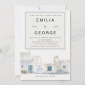 Greek Island Wedding | Olive Accent Kaart (Voorkant)