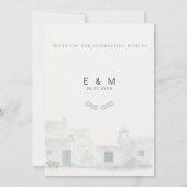 Greek Island Wedding | Olive Accent Kaart (Achterkant)