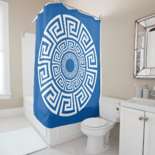 Greek Key Design Douchegordijn