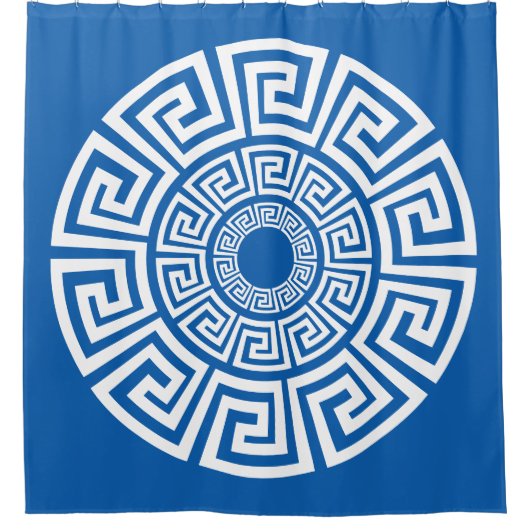 Greek Key Design Douchegordijn (Voorkant)