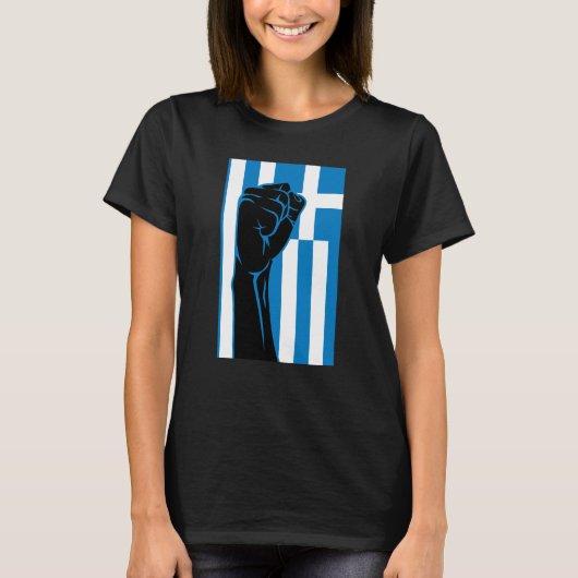Greek Key Greek Pride OPA Hellas Greece Greek Flag T-shirt (Voorkant)
