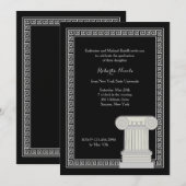 Greek Key Lijst Invitation Kaart (Voorkant / Achterkant)