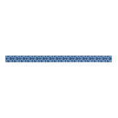 Greek Key Meander Tier in Blue Indigo Grosgrain Lint (Voorkant)
