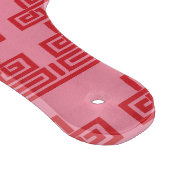 Greek Key Meander Tier in Pink and Red Snijplank (Hoek)