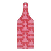 Greek Key Meander Tier in Pink and Red Snijplank (Voorkant)