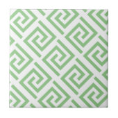 Greek Key Patterns White Sage Green Custom Classy Tegeltje (Voorkant)