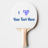 Greek Love Flag Heart Personalized Tafeltennisbatje (Achterkant)