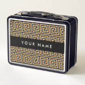 Greek Meander Key Brown, Jouw naam, Personaliseer (Achterkant)