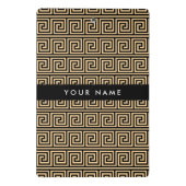 Greek Meander Key Brown, Jouw naam, Personaliseer Mini Klembord (Achterkant)