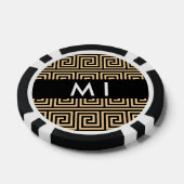 Greek Meander Key Brown, Jouw naam, Personaliseer Poker Chips (Enkel)