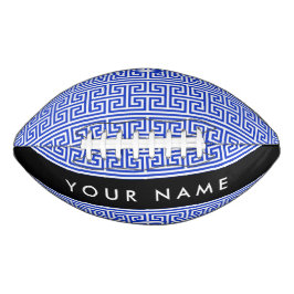 Greek Meander Key H Blauw, Jouw naam, Personalisee American Football