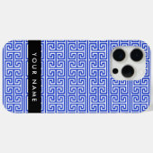 Greek Meander Key H Blauw, Jouw naam, Personalisee Case-Mate iPhone Case (Achterkant (horizontaal))