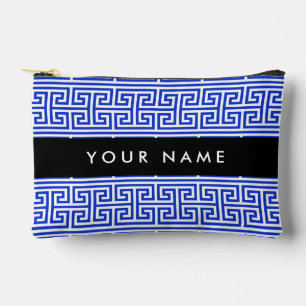 Greek Meander Key H Blauw, Jouw naam, Personalisee Etui
