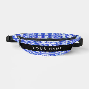 Greek Meander Key H Blauw, Jouw naam, Personalisee Heuptasje