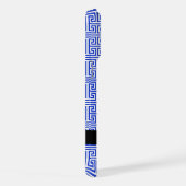 Greek Meander Key H Blauw, Jouw naam, Personalisee iPhone Hoesje (Rechterkant)