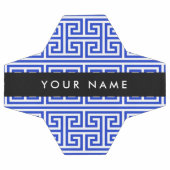 Greek Meander Key H Blauw, Jouw naam, Personalisee Voetbal (Enkel)