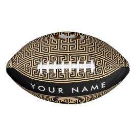 Greek Meander Key H Brown, Jouw naam, Personalisee American Football