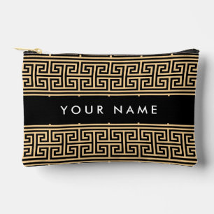 Greek Meander Key H Brown, Jouw naam, Personalisee Etui