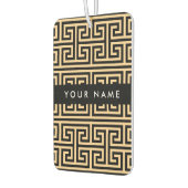 Greek Meander Key H Brown, Jouw naam, Personalisee Luchtverfrisser (Links)