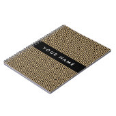 Greek Meander Key H Brown, Jouw naam, Personalisee Notitieboek (Linkerzijde)