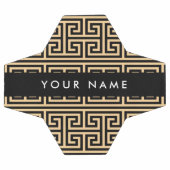 Greek Meander Key H Brown, Jouw naam, Personalisee Voetbal (Enkel)