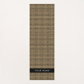 Greek Meander Key H Brown, Jouw naam, Personalisee Yogamat (Voorkant)