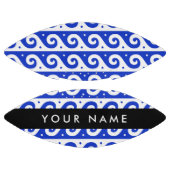 Greek Meander Key, Wave Key, Blauw, Jouw naam American Football (Panelen)