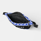 Greek Meander Key, Wave Key, Blauw, Jouw naam Heuptasje (Open)