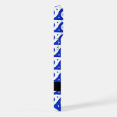 Greek Meander Key, Wave Key, Blauw, Jouw naam iPhone Hoesje (Rechterkant)