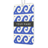 Greek Meander Key, Wave Key, Blauw, Jouw naam Luchtverfrisser (Links)