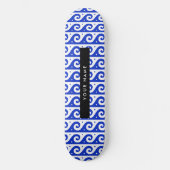 Greek Meander Key, Wave Key, Blauw, Jouw naam Persoonlijk Skateboard (Voorkant)