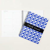 Greek Meander Key, Wave Key, Blauw, Jouw naam Planner (Display)