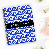 Greek Meander Key, Wave Key, Blauw, Jouw naam Planner
