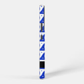 Greek Meander Key, Wave Key, Blauw, Jouw naam Samsung Galaxy Hoesje (Rechterkant)