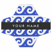 Greek Meander Key, Wave Key, Blauw, Jouw naam Voetbal (Enkel)