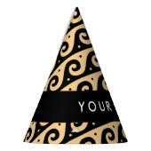 Greek Meander Key, Wave Key, Bruin, Jouw naam Feesthoedjes (Links)