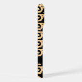 Greek Meander Key, Wave Key, Bruin, Jouw naam iPhone Hoesje (Rechterkant)