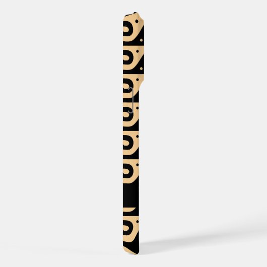 Greek Meander Key, Wave Key, Bruin, Jouw naam iPhone Hoesje (Rechterkant)