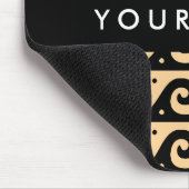 Greek Meander Key, Wave Key, Bruin, Jouw naam Muismat (Hoek)