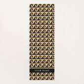 Greek Meander Key, Wave Key, Bruin, Jouw naam Yogamat (Achterkant)