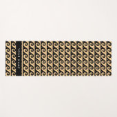 Greek Meander Key, Wave Key, Bruin, Jouw naam Yogamat (Voorkant (horizontaal))
