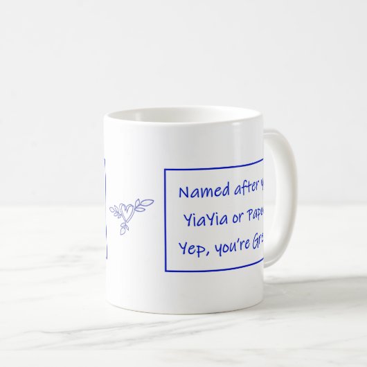 Greek Mug Saying About Your Name Koffiemok (Voorkant rechts)