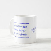 Greek Mug Saying About Your Name Koffiemok (Voorkant links)