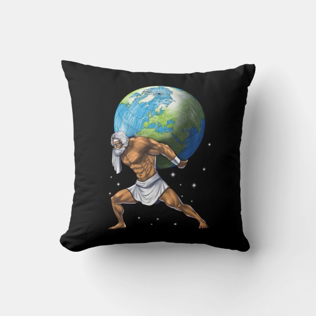 Greek Mythology God Atlas Kussen (Voorkant)