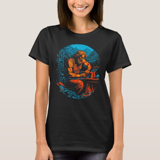Greek Mythology God of Fire Hephaestus T-shirt (Voorkant)